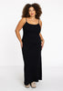 Spaghetti Dress rib LOUNGE - black - #2