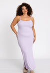 Spaghetti Dress rib LOUNGE - light purple