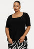 Top flared DOLCE - black 