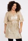 Tuniek wide bottom plisse hannelore - goud