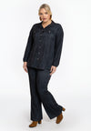 Pantalon bootleg denim dolce - Zwart