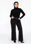 Jeans wide leg 5-pockets - black 