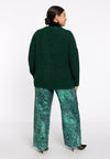 Knitted cardigan - green 