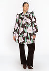 Satin blouse FIORITO - brown