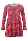 Tunic wide bottom GLORIA - red - #3