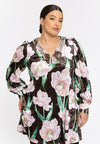 Tunic wide bottom FIORITO - brown