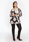 Tunic flare FIORITO - brown