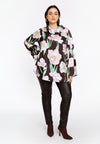 Satin tunic FIORITO - brown