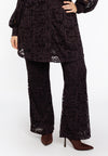 Trousers bootcut LACE - brown