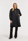 Lang bomberjack satin - Zwart