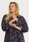 Tunic wide bottom BOHO - purple 