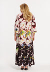 Maxi-jurk elodea - donkerrood