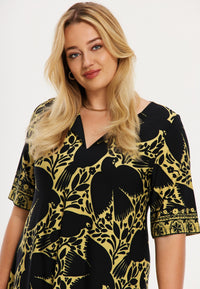 Tunic wide bottom PARADISE - yellow - #5