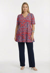 Tuniek wide bottom shellscape - lichtrood