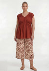 Tunic relaxed BRICK - dark red
