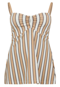 Singlet DECOSTRIPE - light brown - #4
