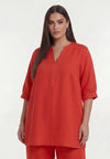 Tuniek linen - lichtrood