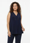 Singlet flare lace insert UNI DOLCE - blue