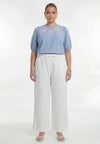 Trousers loose LINEN - white 