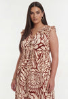 Maxi-jurk bloompoppy - donkerrood