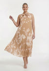 Dress tea BLURRED ROSES - light brown