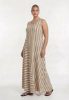 Dress DECOSTRIPE - light brown