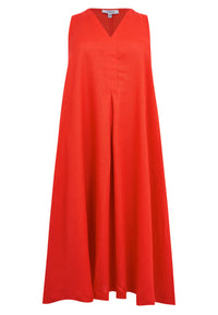 Dress swing LINEN - light red - #3