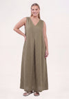 Dress swing LINEN - green - #2