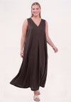 Dress swing LINEN - brown - #2