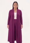 Cardigan extra long UNI DOLCE PLISSÉ - purple 