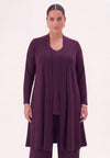 Cardigan lang uni dolce - dark purple