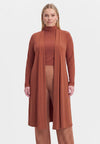 Cardigan long UNI R-DOLCE - mid brown