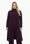 Cardigan long UNI DOLCE - dark purple