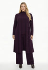 Cardigan long UNI DOLCE - dark purple