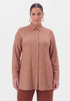 Blouse flare fishbone - mid brown