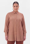 Blouse flare FISHBONE - mid brown
