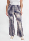 Trousers bootleg checky - Blauw
