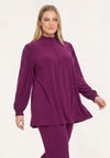 Trousers straight UNI DOLCE - purple 