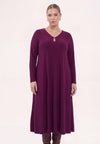 Dress midi uni dolce - Paars