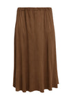 Skirt midi SUEDE ALIKE - mid brown - #3