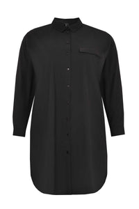 Tunic blouse cotton - black - #4