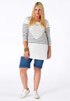 Shirt flare heart print - white - #2