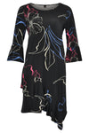 Dress asymm frill LAUREN - black - #4