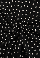 Singlet flare off shoulder DOTS - black  - #5