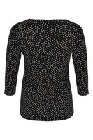 Shirt relax dropped neck DOTS - black  - #3