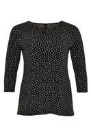 Shirt relax dropped neck DOTS - black  - #4