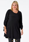 Shirt wide bot puckered DOLCE - black 