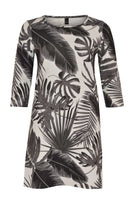 Dress palm leaves SCUBA - grey - #4