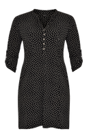 Shirt grandad collar DOTS - black  - #4