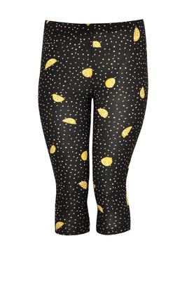 Legging 7/8 LEMON - black  - #4